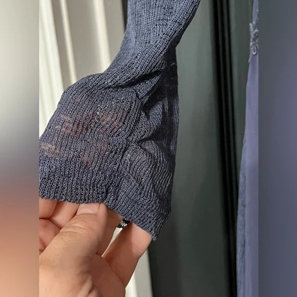 Pretty Angel Navy Patchwork Fringe Dress with Floral Applique - Picture 4 of 9